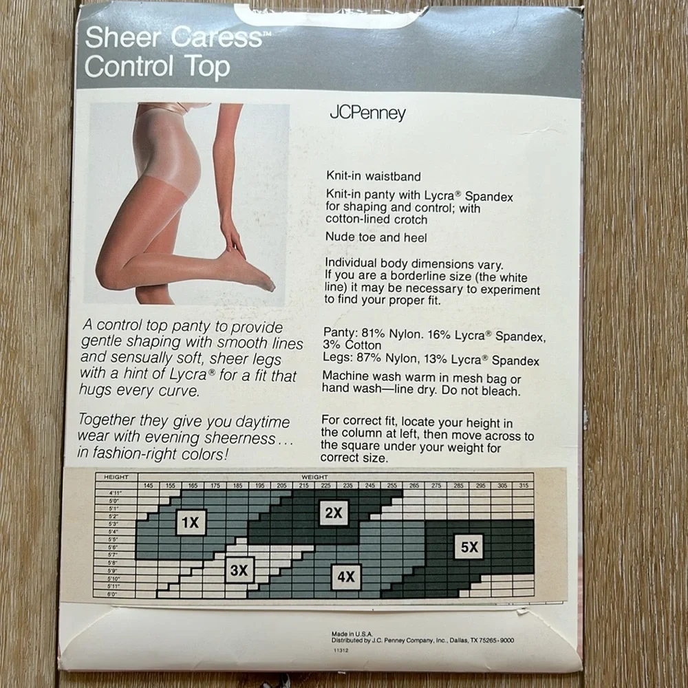 VTG Worthington Sheer Caress Control Top Sandalfoot White Pantyhose 3X N…